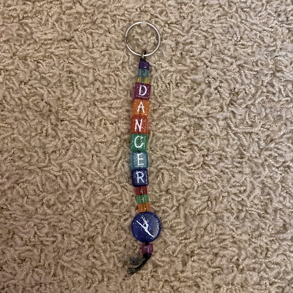 Vintage block dancer key chain